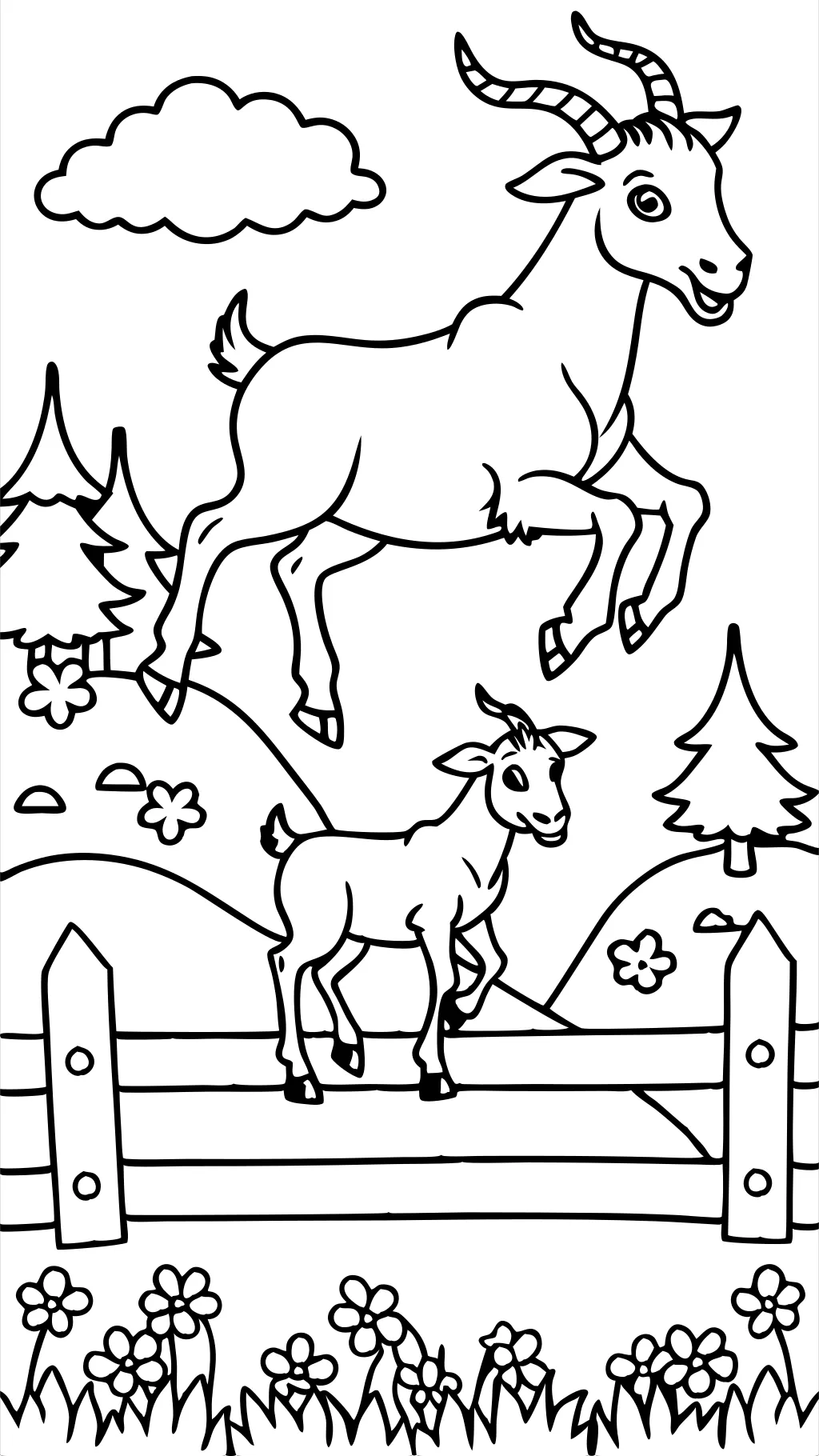 coloring pages of goats